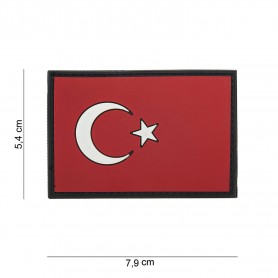 3D Rubber Patch Türkische Flagge