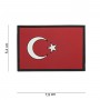 3D Rubber Patch Türkische Flagge