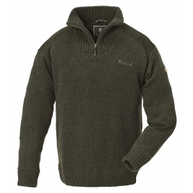 Pinewood® Hurricane Strick Pullover / Sweater darkgreen/melange