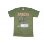 T-Shirt Apache AH-64 A oliv