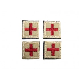 Abzeichen Medic klein mit Klett khaki 4er Pack