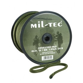 Mil-Tec 7 mm 50 m Mehrzweck Camping Taktische Nylon Seil COMMANDO Oliv OD 