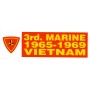 Aufkleber 3rd Marine Vietnam weiß