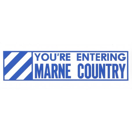 Aufkleber 3rd ID Marne Country weiß