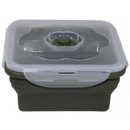 Silikon Lunchbox 1l (15,5x15,5x11cm) oliv