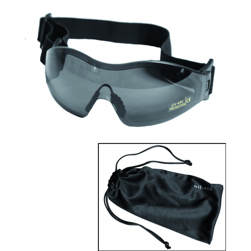 Schutzbrille Mil-Tec faltbar schwarz 